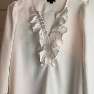 JCrew dressy ivory long sleeved blouse